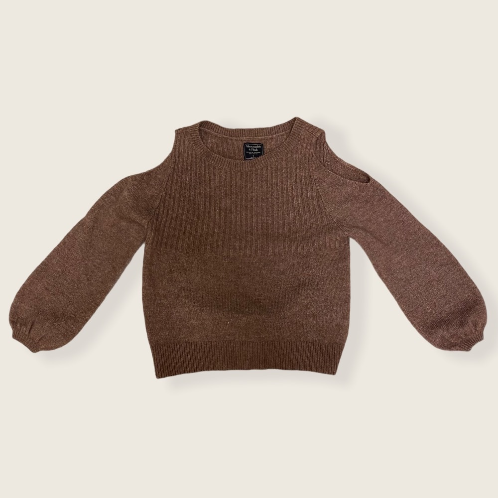 Abercrombie & Fitch Mauve Open Shoulder Sweater